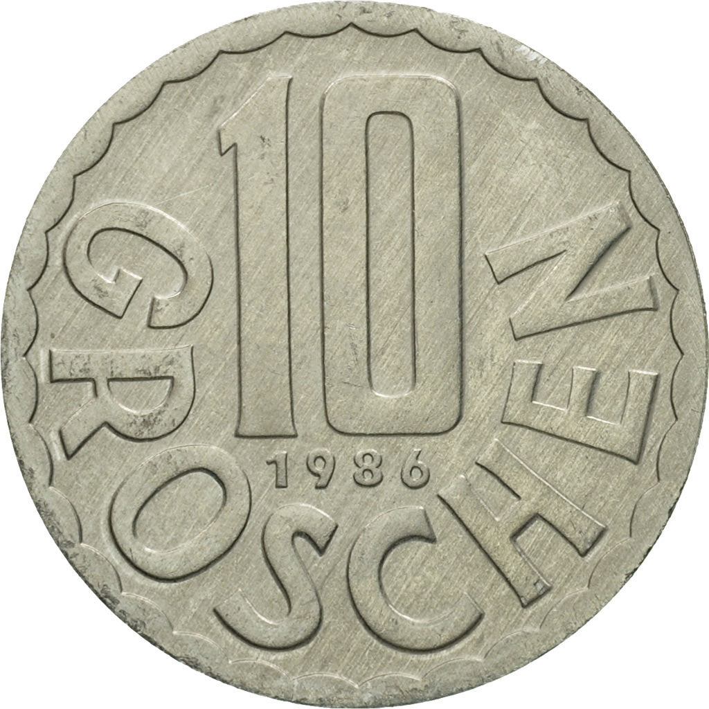 Munten, Oostenrijk, 10 Groschen, 1986, Vienna, UNC-, Aluminium, KM:2878