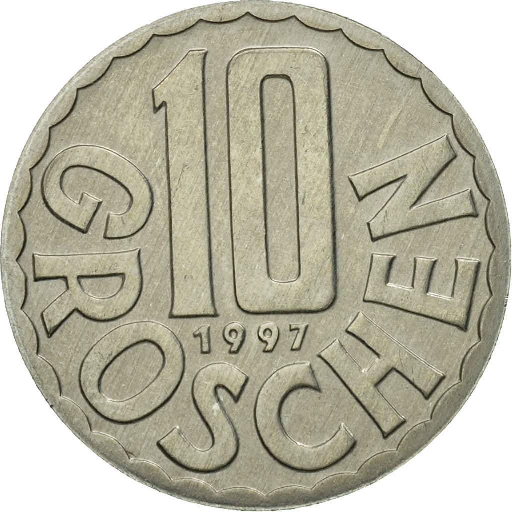 Moneda, Austria, 10 Groschen, 1997, Vienna, SC, Aluminio, KM:2878
