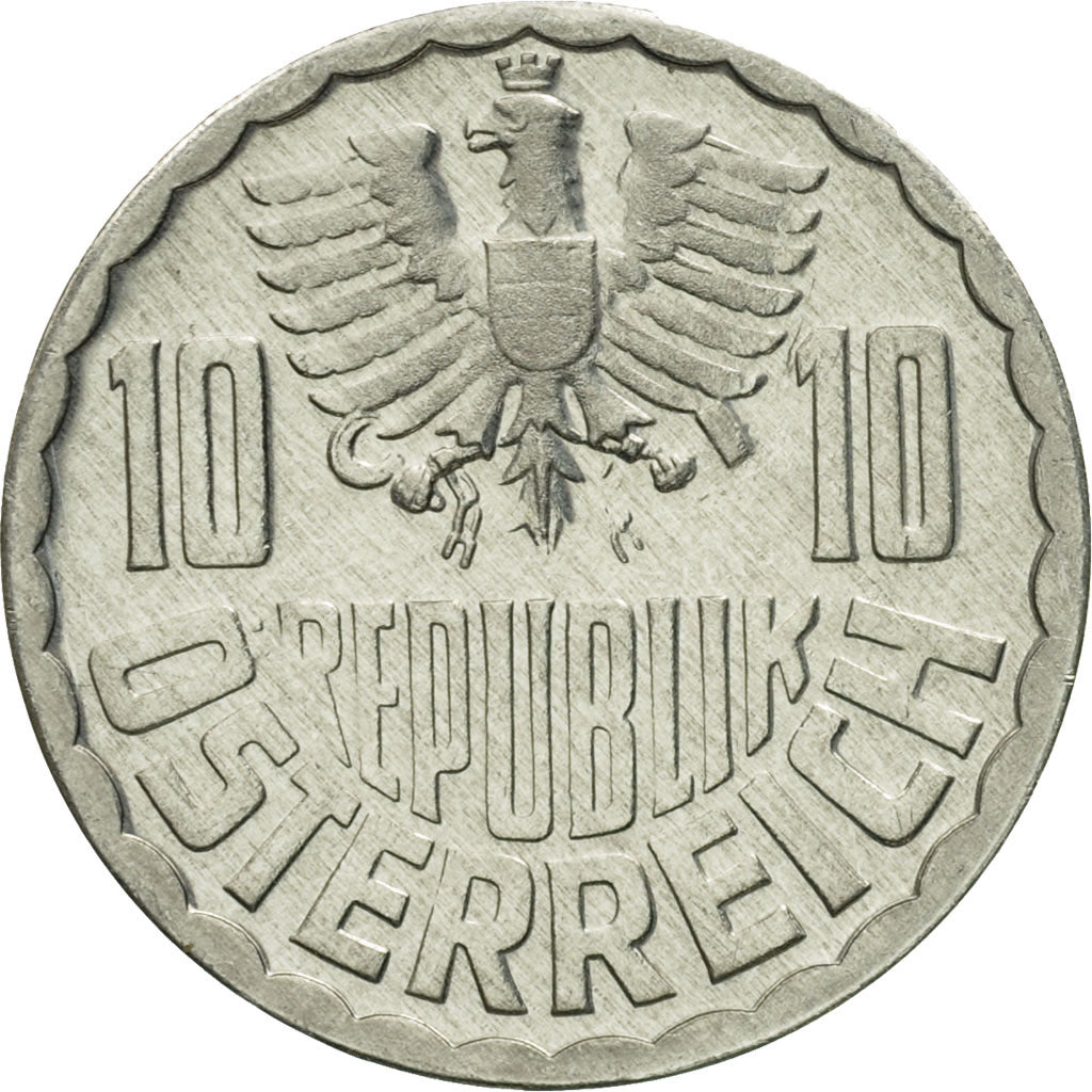 Münze, Österreich, 10 Groschen, 1974, Vienna, UNZ, Aluminium, KM:2878