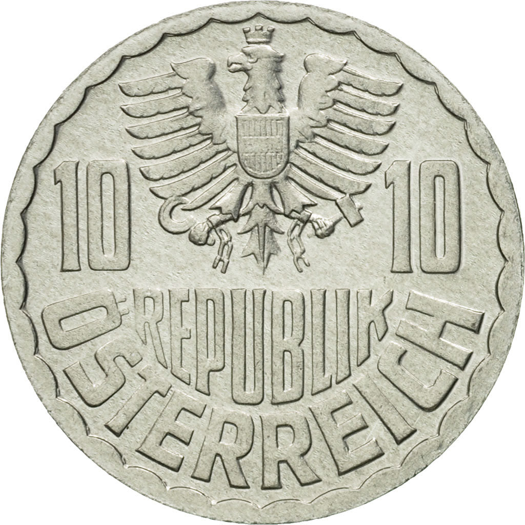 Münze, Österreich, 10 Groschen, 1972, Vienna, UNZ, Aluminium, KM:2878