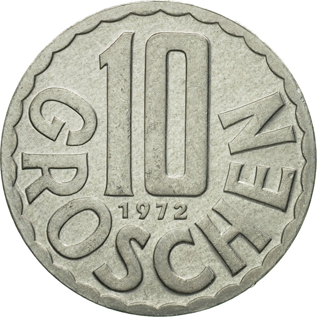 Münze, Österreich, 10 Groschen, 1972, Vienna, UNZ, Aluminium, KM:2878