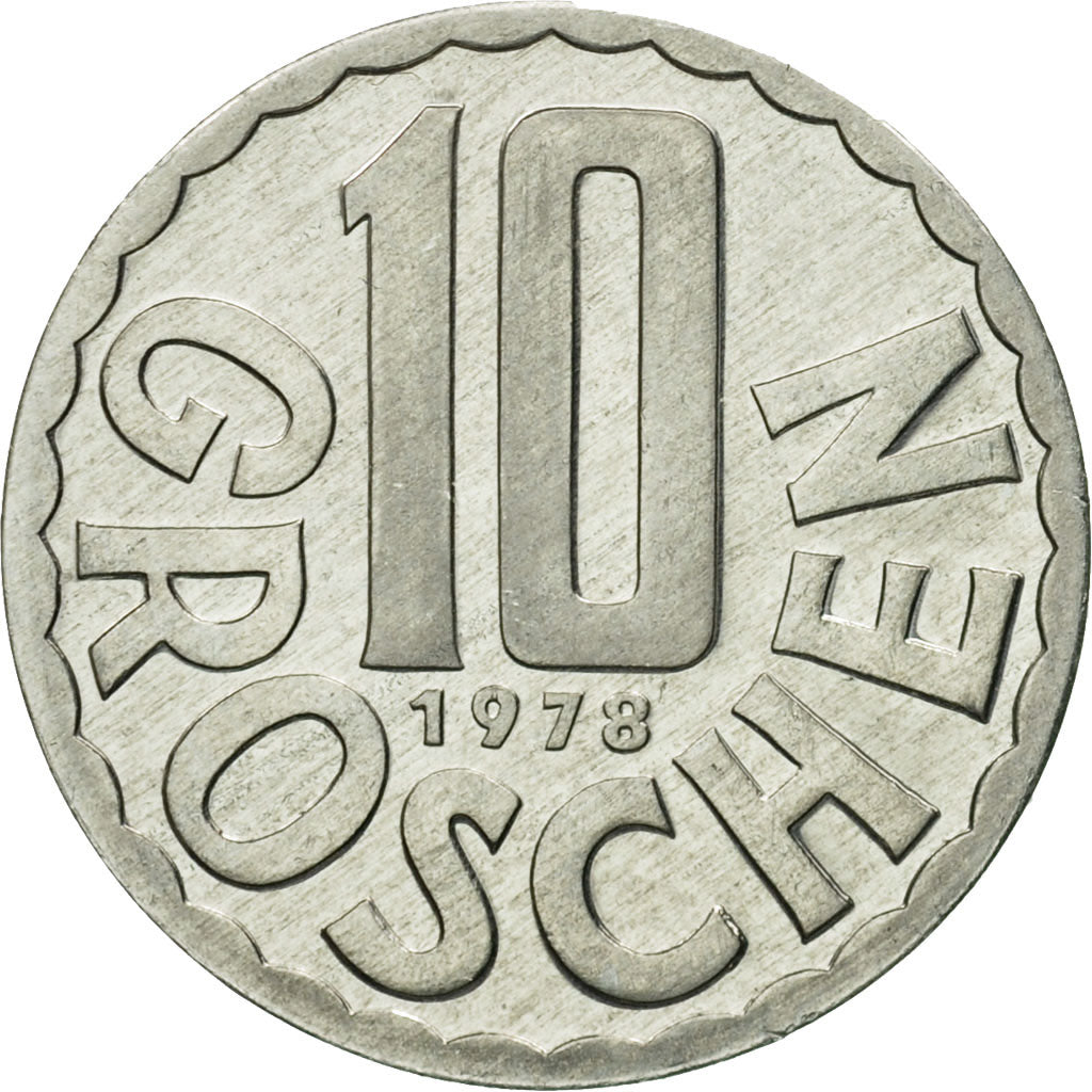 Moneda, Austria, 10 Groschen, 1978, Vienna, SC, Aluminio, KM:2878