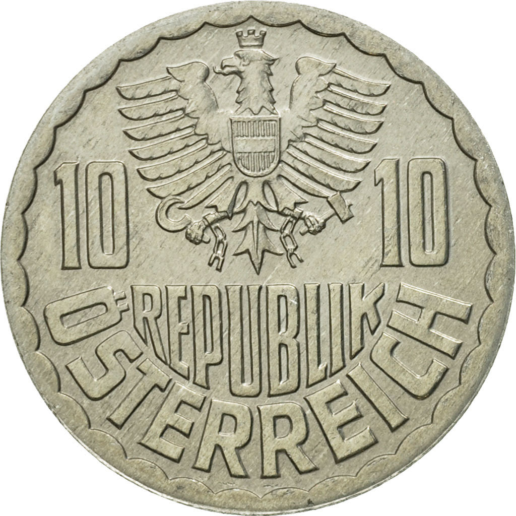 Munten, Oostenrijk, 10 Groschen, 1998, Vienna, UNC-, Aluminium, KM:2878