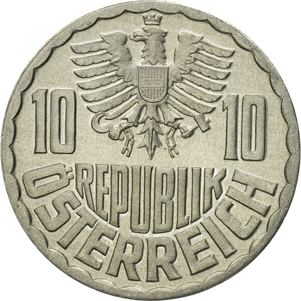 Munten, Oostenrijk, 10 Groschen, 1965, Vienna, UNC-, Aluminium, KM:2878