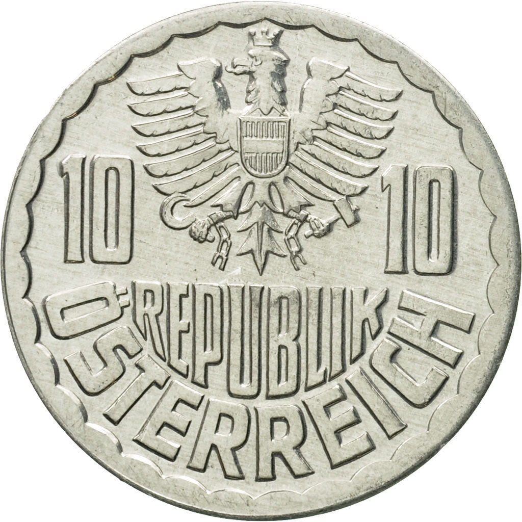 Coin, Austria, 10 Groschen, 1982, Vienna, MS(63), Aluminum, KM:2878