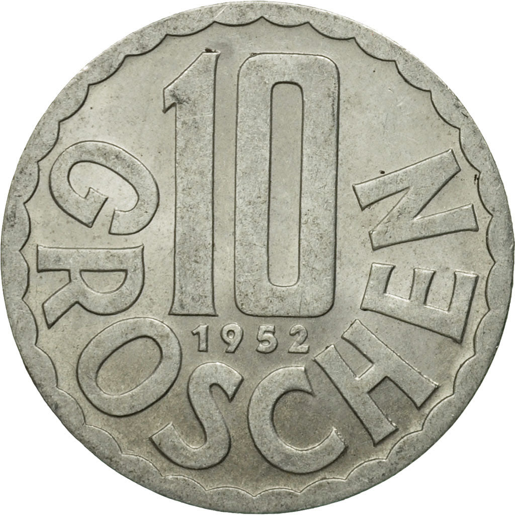 Munten, Oostenrijk, 10 Groschen, 1952, Vienna, UNC-, Aluminium, KM:2878