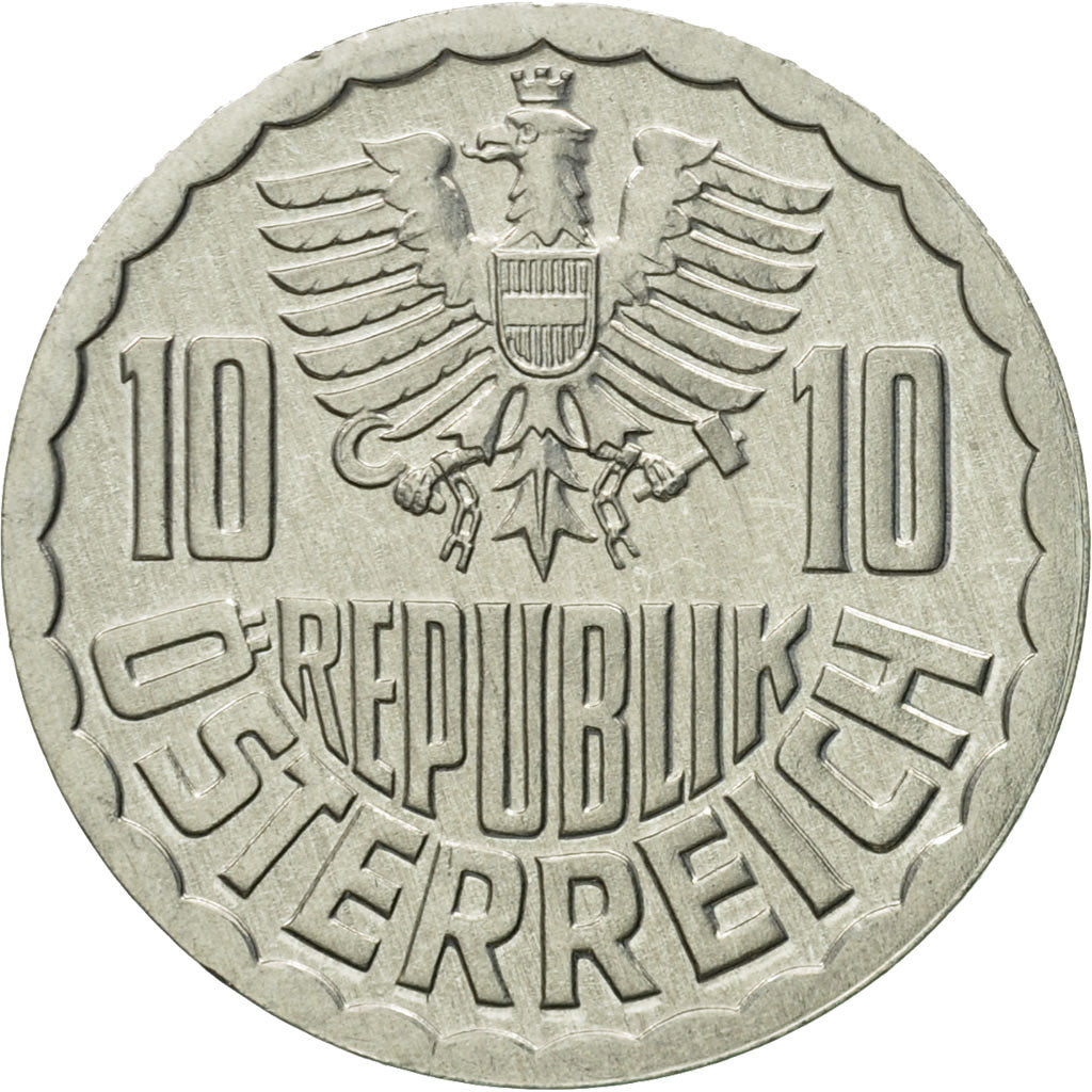 Munten, Oostenrijk, 10 Groschen, 1984, Vienna, UNC-, Aluminium, KM:2878