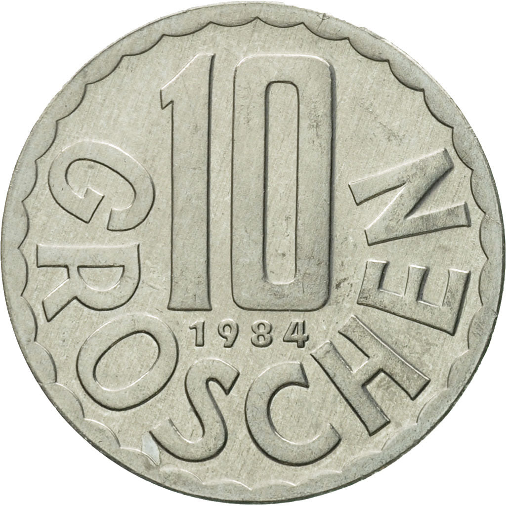 Munten, Oostenrijk, 10 Groschen, 1984, Vienna, UNC-, Aluminium, KM:2878
