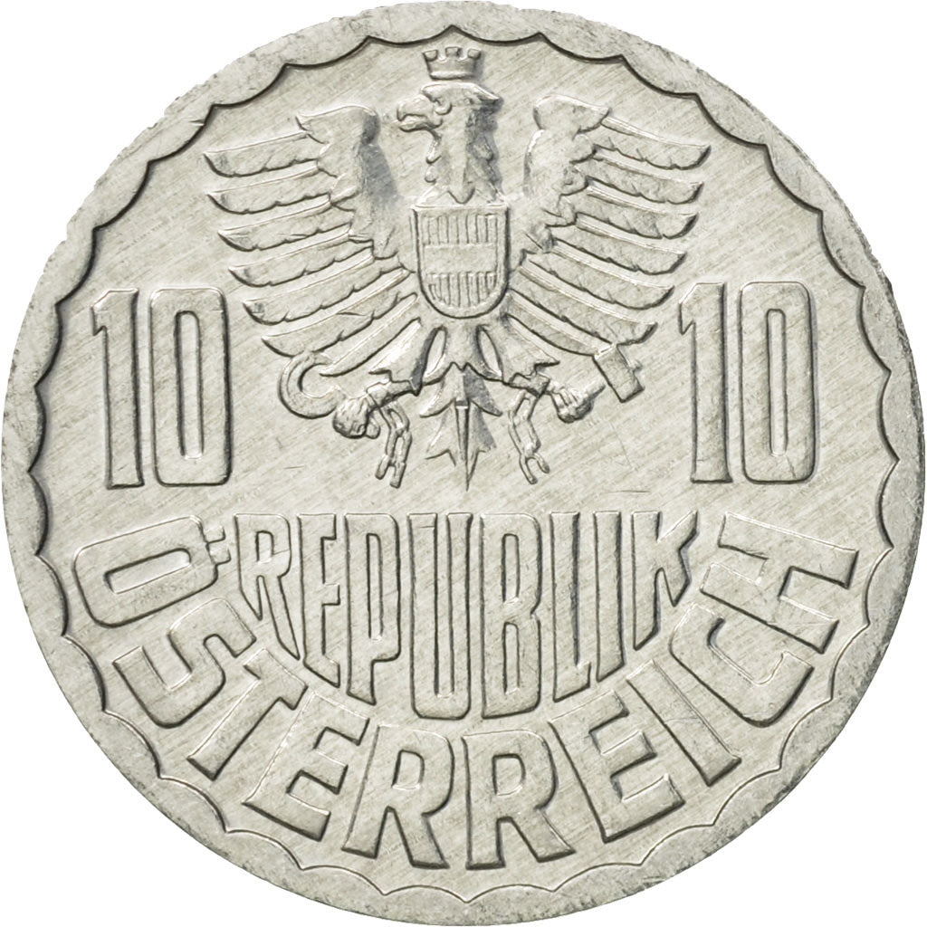 Coin, Austria, 10 Groschen, 1973, Vienna, MS(63), Aluminum, KM:2878