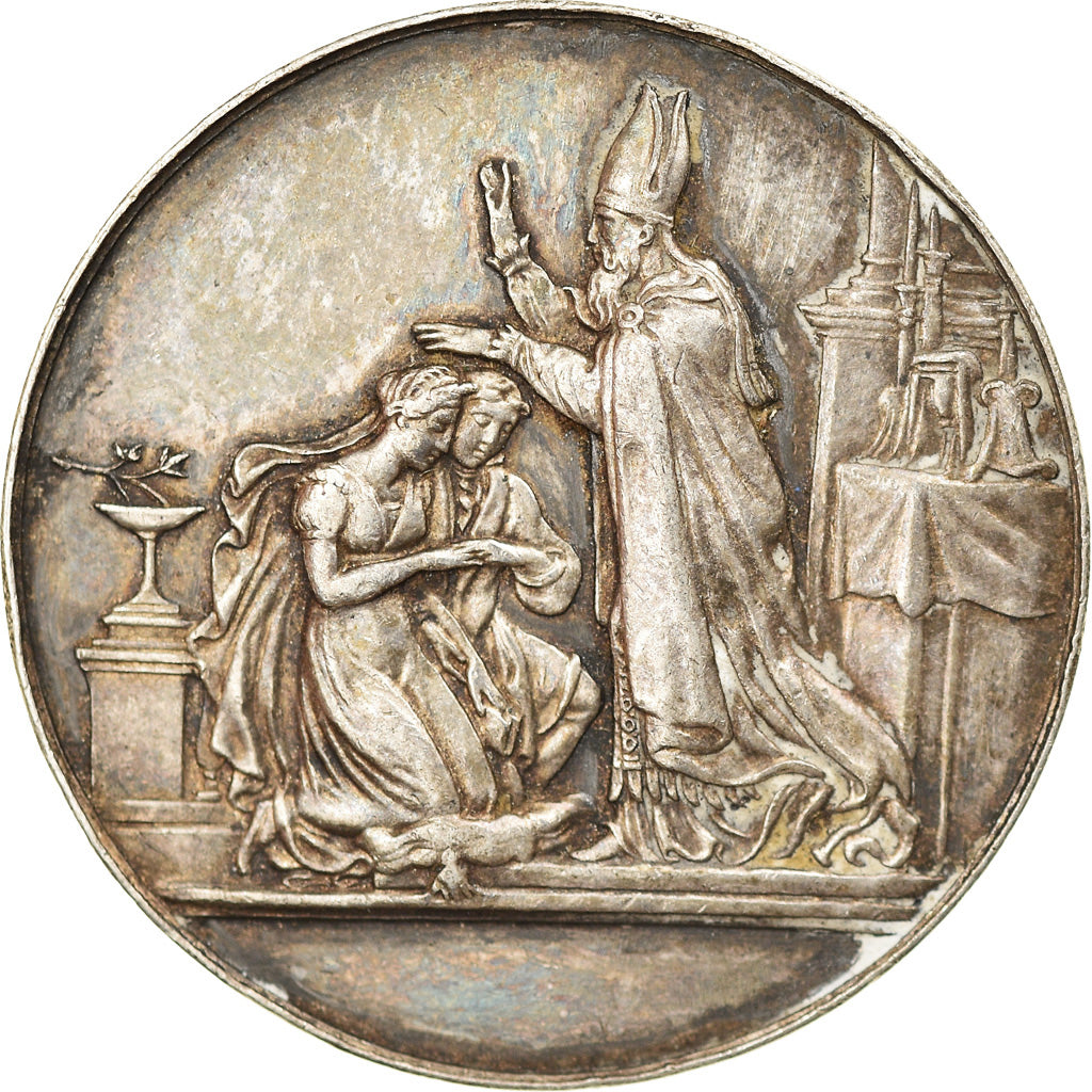 France, Medal, Noces, Mariage, Religion, AU(55-58), Silver