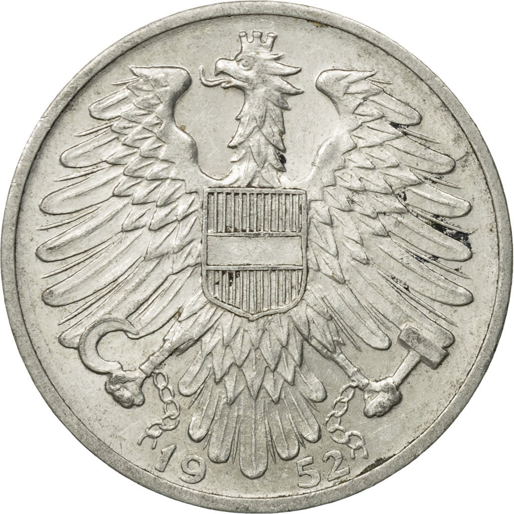 Moneda, Austria, Schilling, 1952, SC, Aluminio, KM:2871