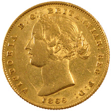 AUSTRALIA, Sovereign, 1866, Sydney, KM #4, AU(50-53), Gold, 8.00