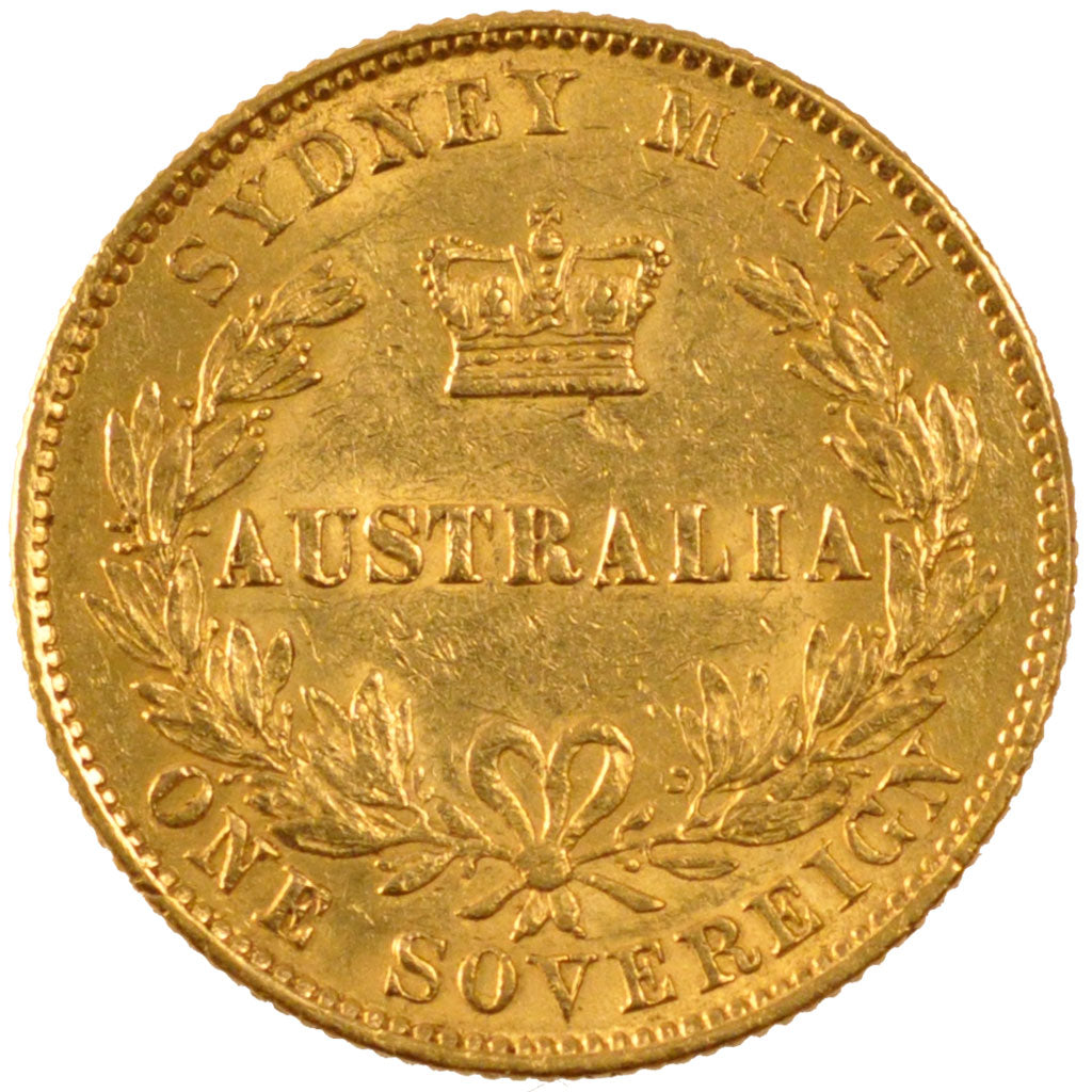 AUSTRALIA, Sovereign, 1866, Sydney, KM #4, AU(50-53), Gold, 8.00