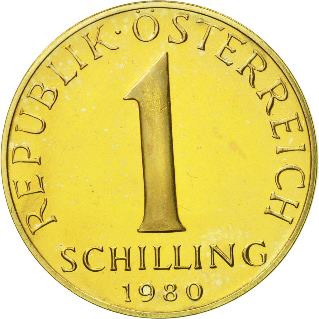 Coin, Austria, Schilling, 1980, MS(63), Aluminum-Bronze, KM:2886