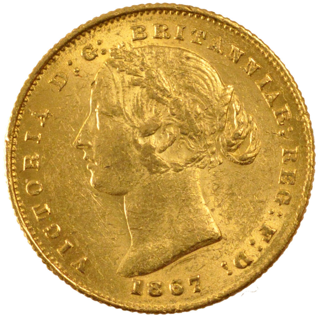 Australia, Victoria, Sovereign, 1867, Sydney, BB+, Oro, KM:4