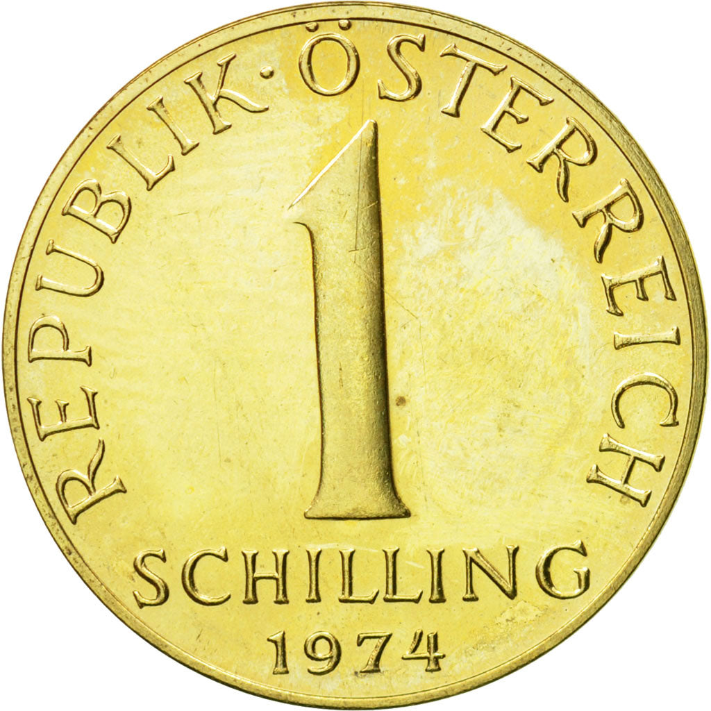 Coin, Austria, Schilling, 1974, MS(63), Aluminum-Bronze, KM:2886