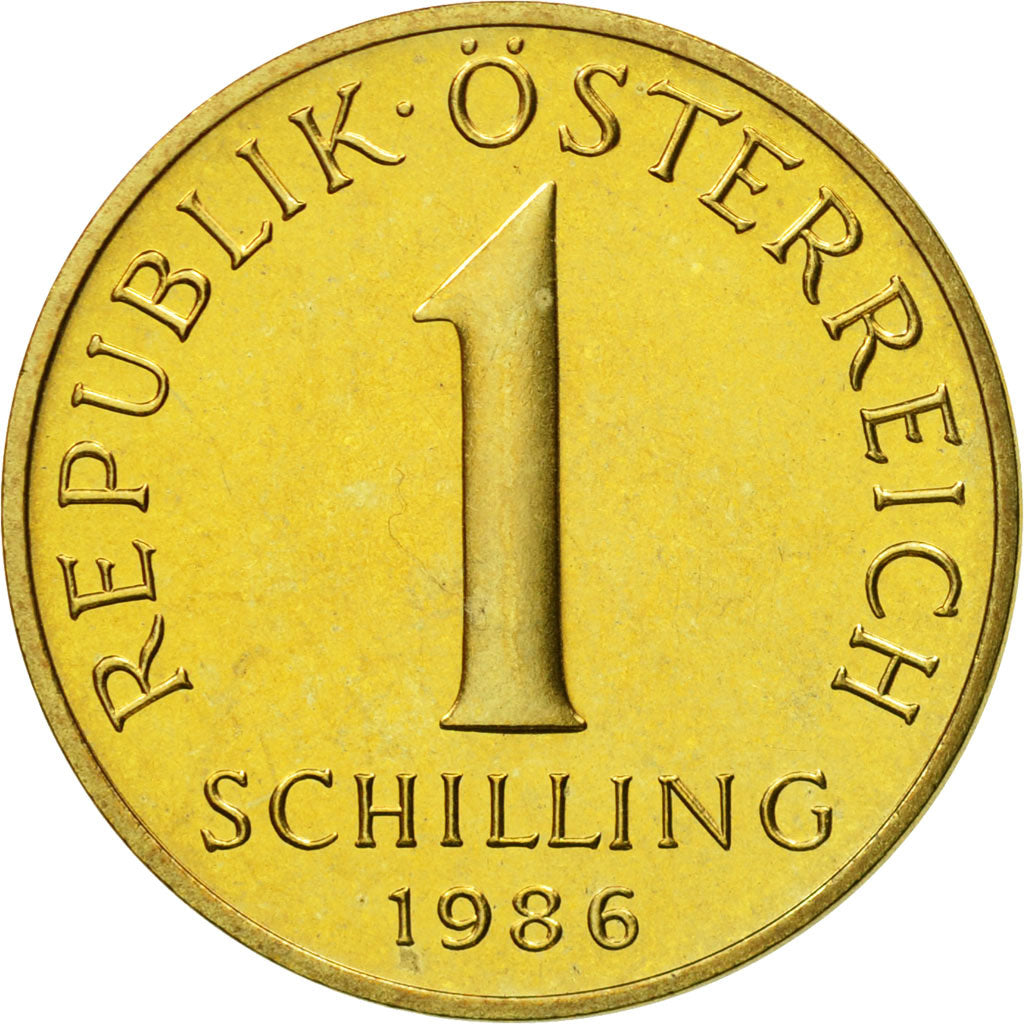 Coin, Austria, Schilling, 1986, MS(63), Aluminum-Bronze, KM:2886