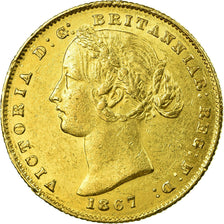 Münze, Australien, Victoria, Sovereign, 1867, Sydney, VZ, Gold, KM:4