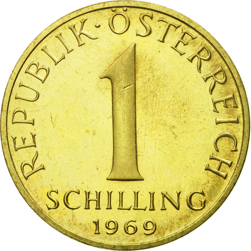 Coin, Austria, Schilling, 1969, MS(63), Aluminum-Bronze, KM:2886