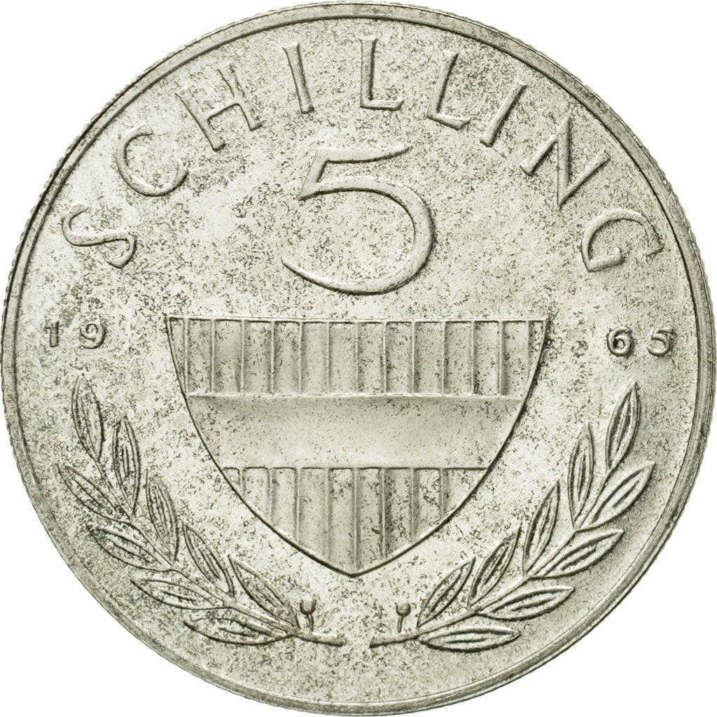 Moneta, Austria, 5 Schilling, 1965, MS(63), Srebro, KM:2889