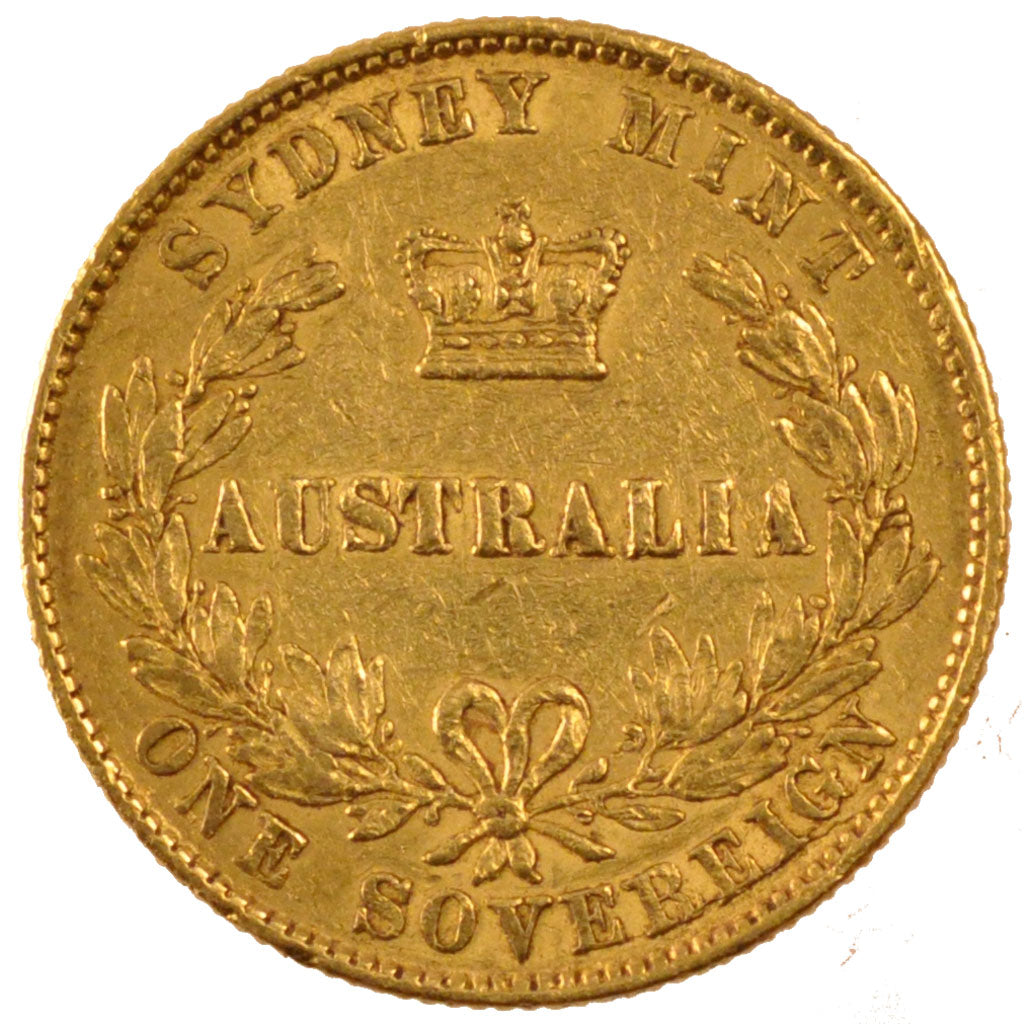 AUSTRALIA, Sovereign, 1861, Sydney, KM #4, EF(40-45), Gold, 7.96