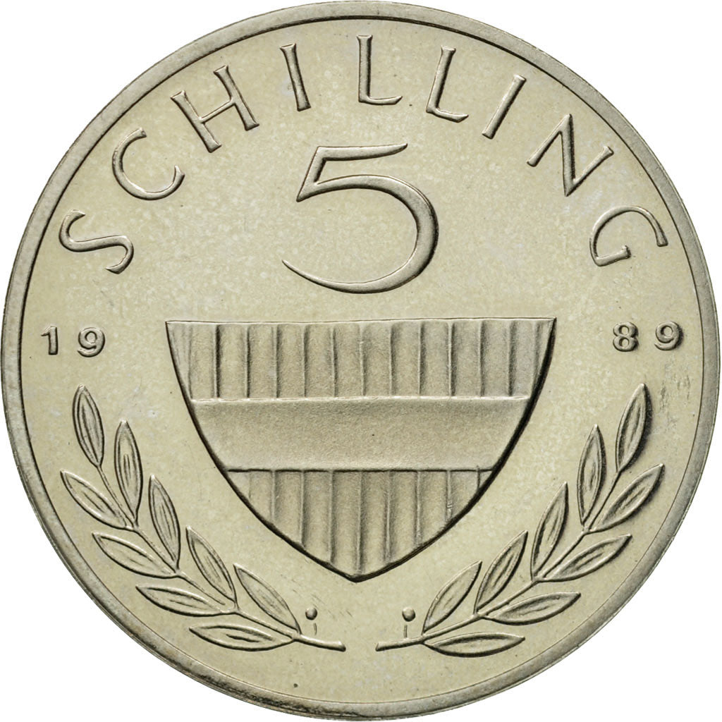 Munten, Oostenrijk, 5 Schilling, 1989, UNC-, Copper-nickel, KM:2889a