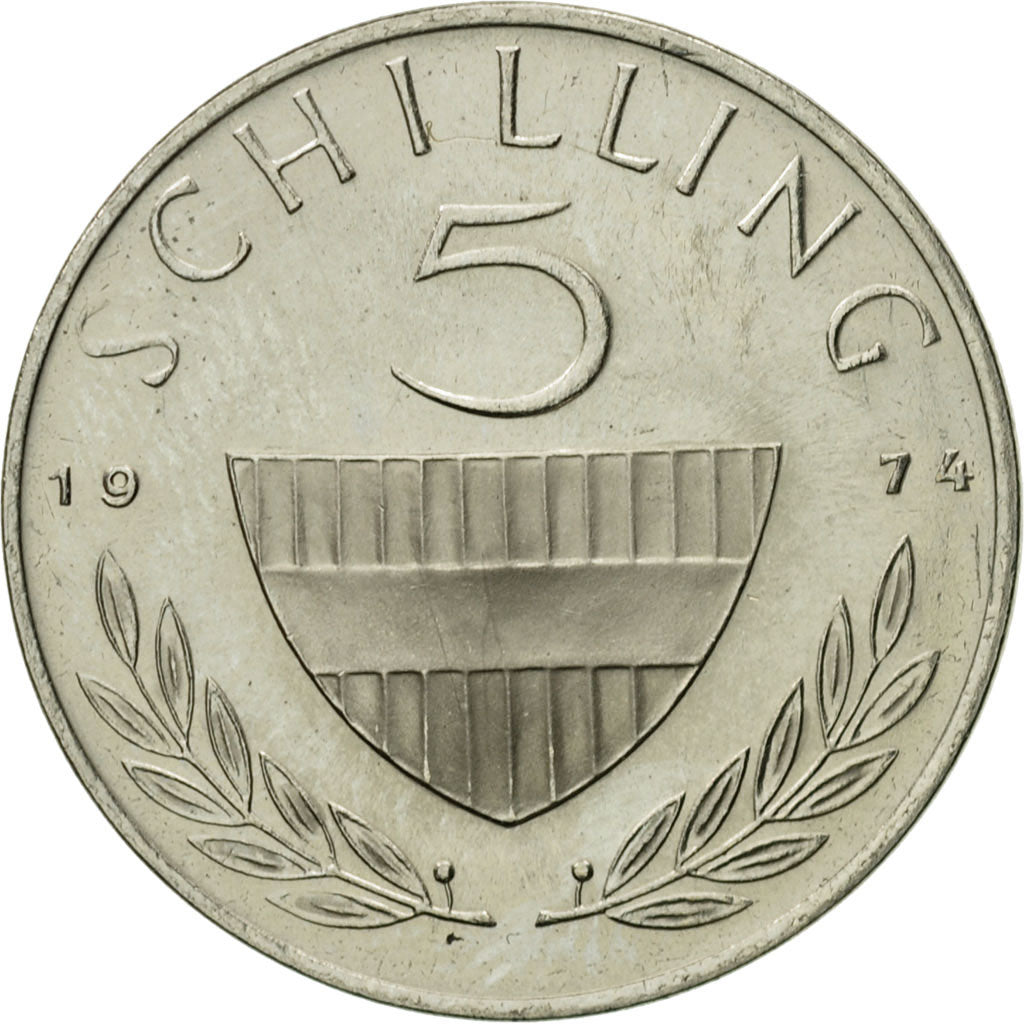 Munten, Oostenrijk, 5 Schilling, 1974, UNC-, Copper-nickel, KM:2889a