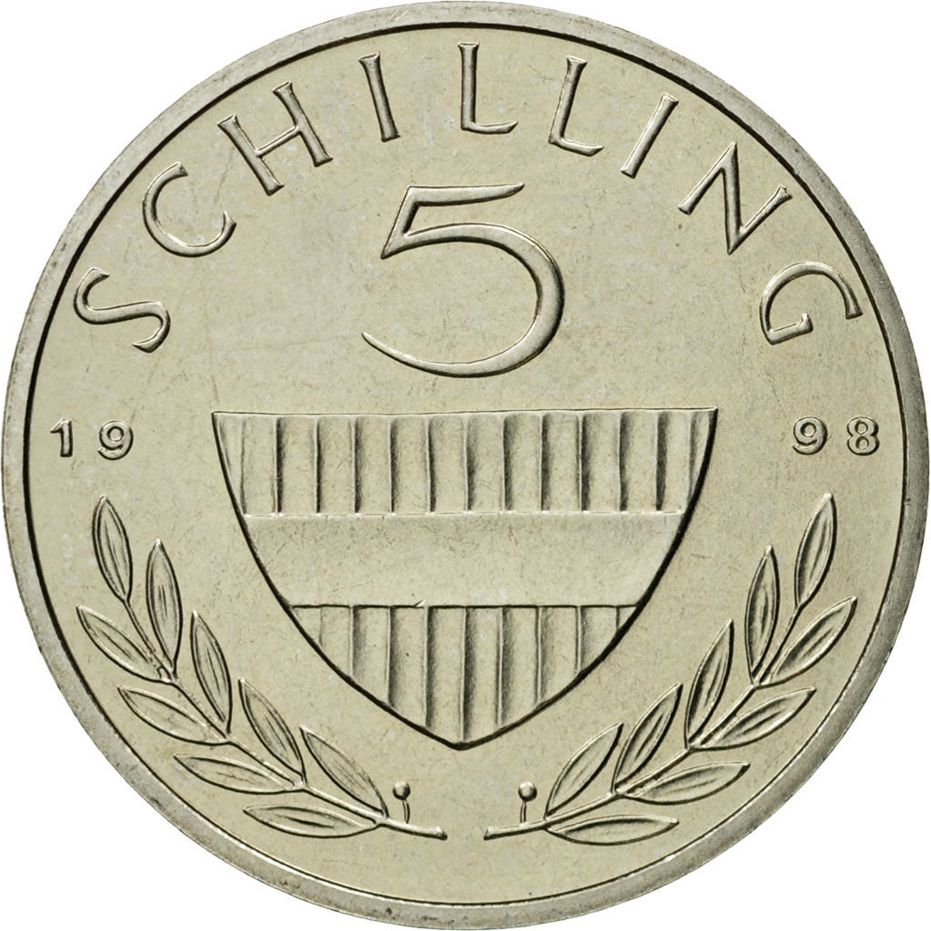 Coin, Austria, 5 Schilling, 1998, MS(63), Copper-nickel, KM:2889a