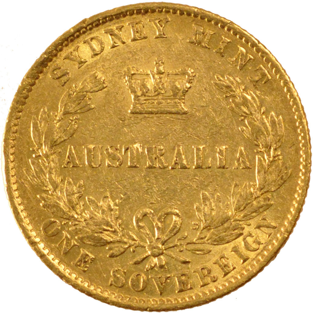 AUSTRALIA, Sovereign, 1861, Sydney, KM #4, EF(40-45), Gold, 7.97