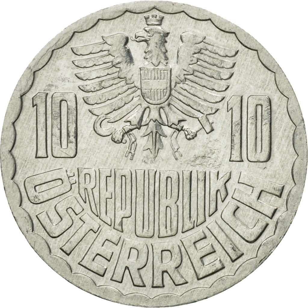 Munten, Oostenrijk, 10 Groschen, 1976, Vienna, UNC-, Aluminium, KM:2878