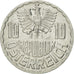 Munten, Oostenrijk, 10 Groschen, 1976, Vienna, UNC-, Aluminium, KM:2878