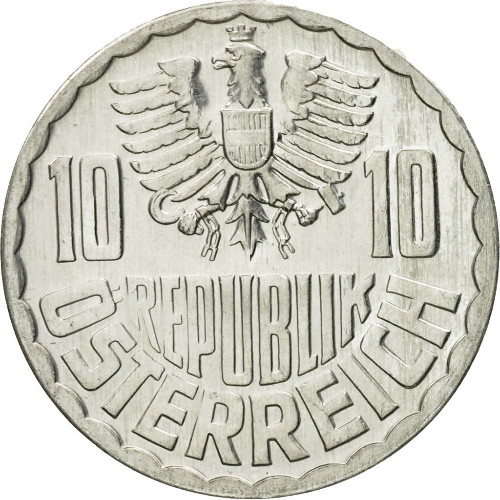 Coin, Austria, 10 Groschen, 1977, Vienna, MS(63), Aluminum, KM:2878