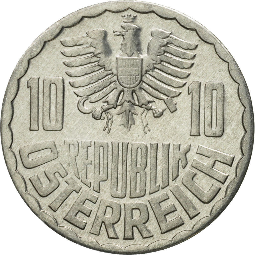 Coin, Austria, 10 Groschen, 1971, Vienna, MS(63), Aluminum, KM:2878