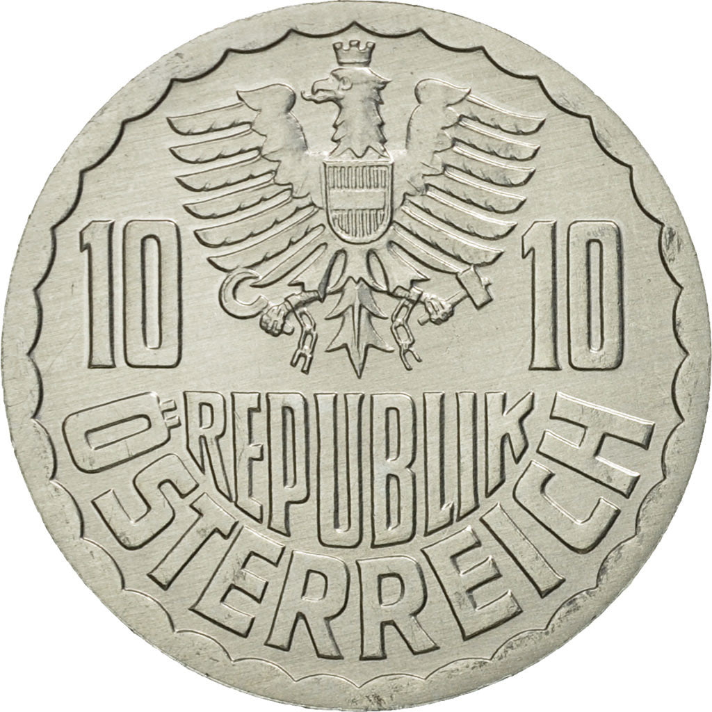Coin, Austria, 10 Groschen, 2001, Vienna, MS(63), Aluminum, KM:2878