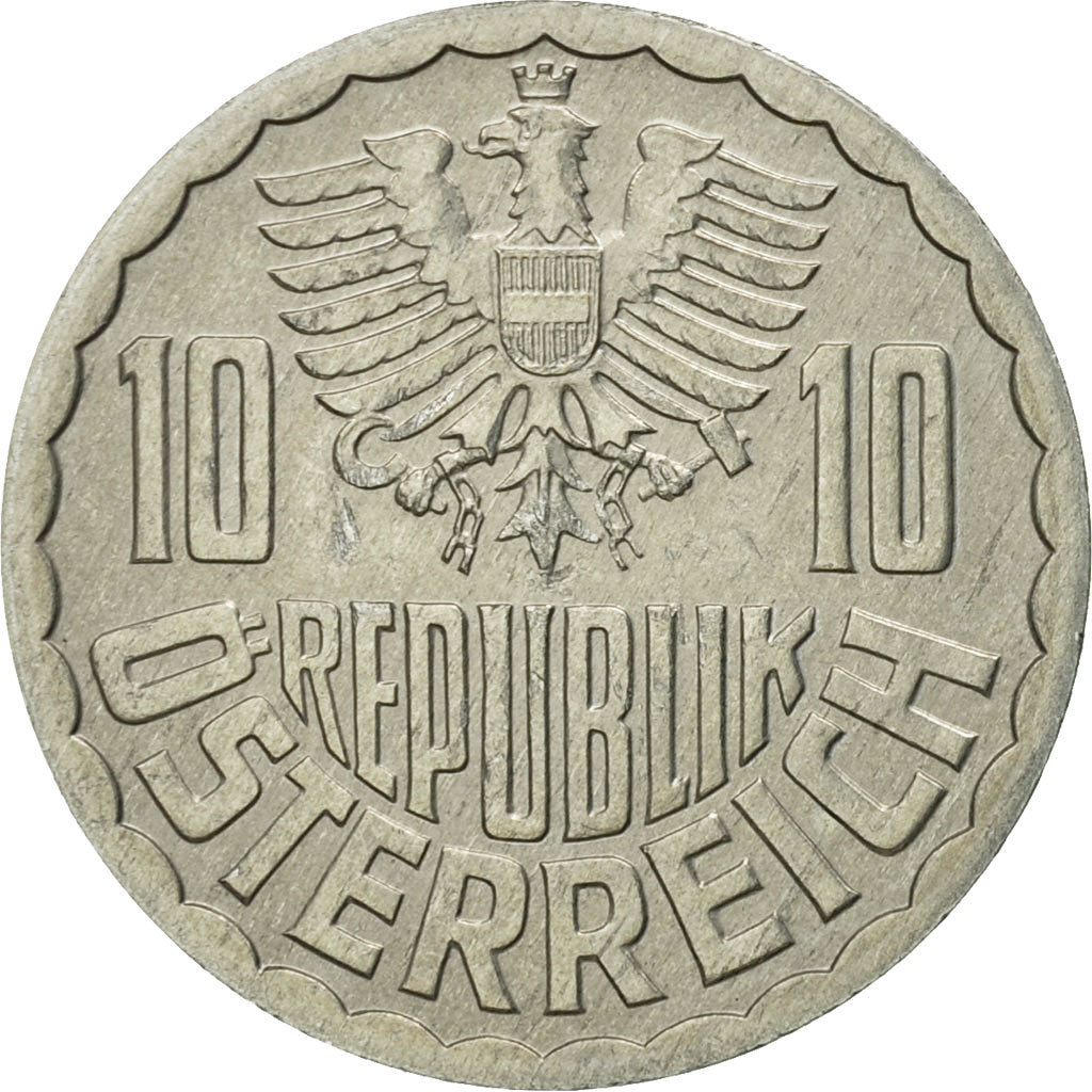 Munten, Oostenrijk, 10 Groschen, 1996, Vienna, UNC-, Aluminium, KM:2878