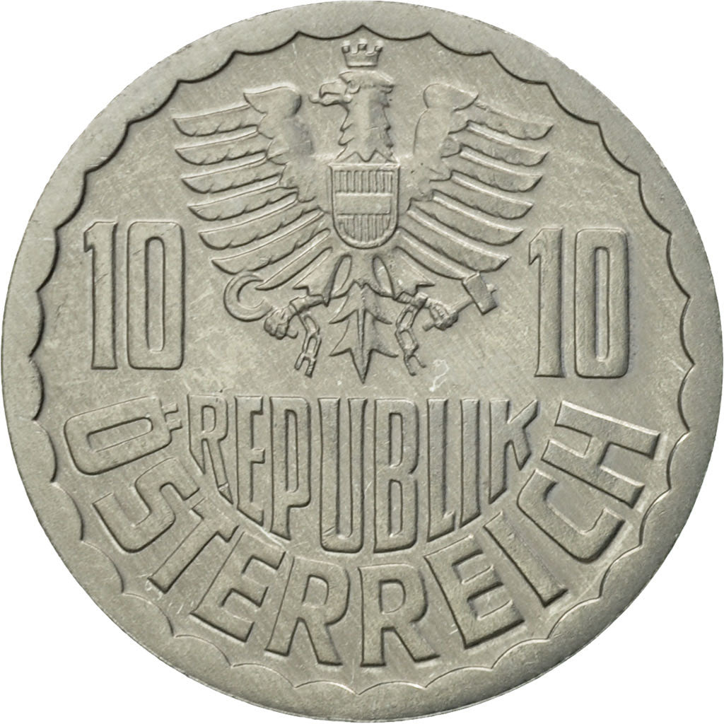Coin, Austria, 10 Groschen, 1988, Vienna, MS(63), Aluminum, KM:2878