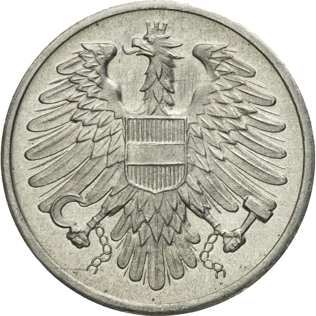 Munten, Oostenrijk, 2 Groschen, 1968, UNC-, Aluminium, KM:2876