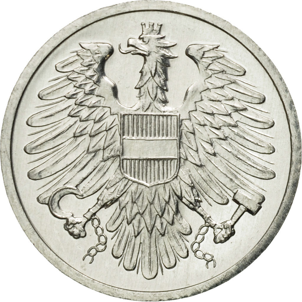 Coin, Austria, 2 Groschen, 1977, MS(63), Aluminum, KM:2876