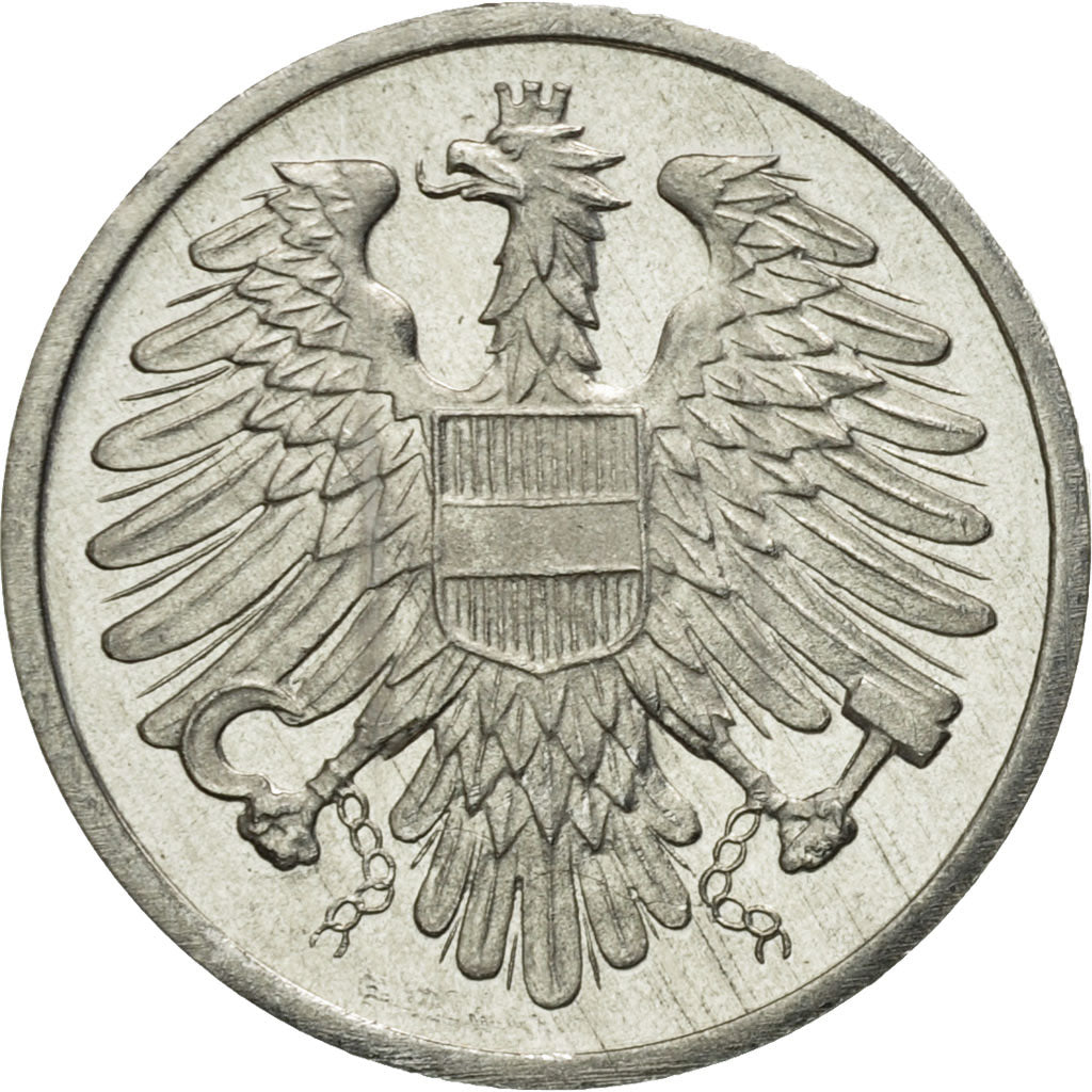Coin, Austria, 2 Groschen, 1966, MS(63), Aluminum, KM:2876