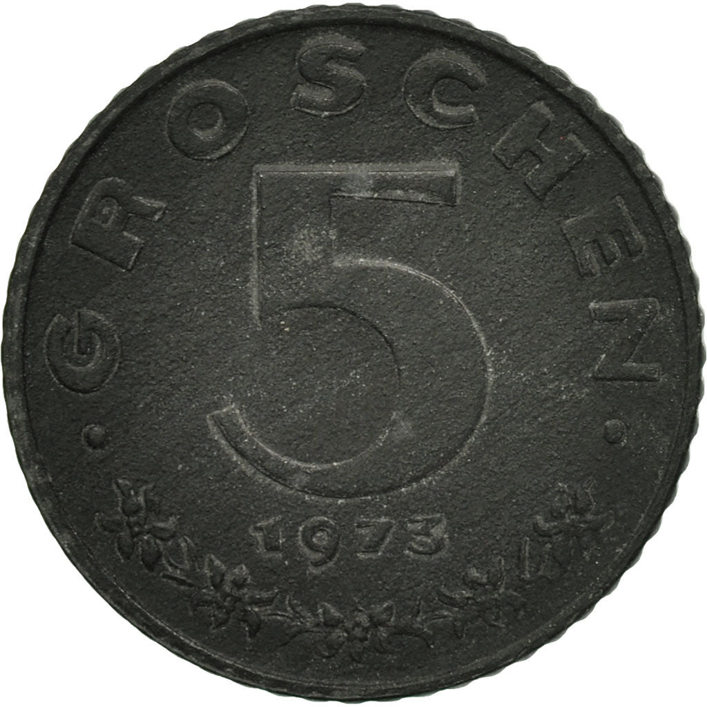 Munten, Oostenrijk, 5 Groschen, 1973, ZF, Zinc, KM:2875
