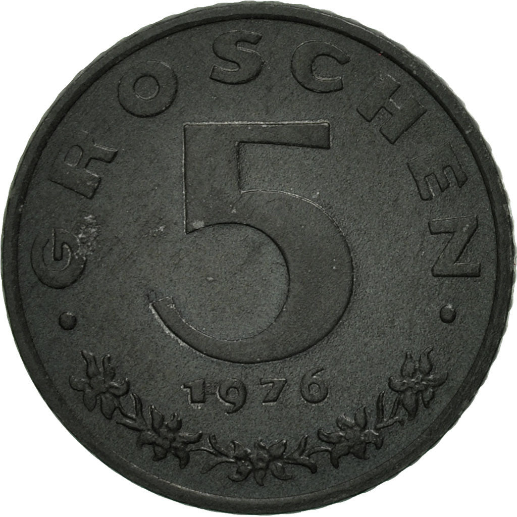 Munten, Oostenrijk, 5 Groschen, 1976, ZF, Zinc, KM:2875