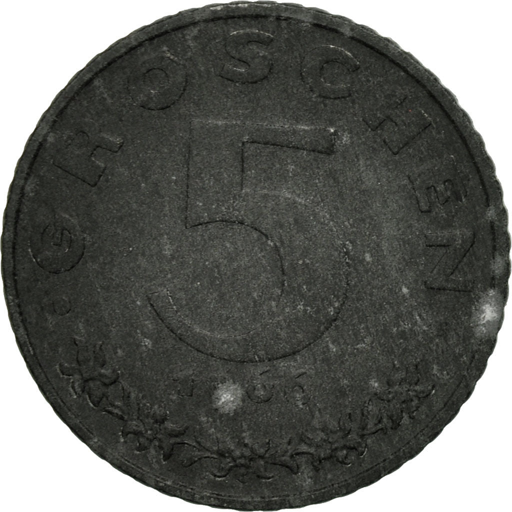 Coin, Austria, 5 Groschen, 1966, EF(40-45), Zinc, KM:2875