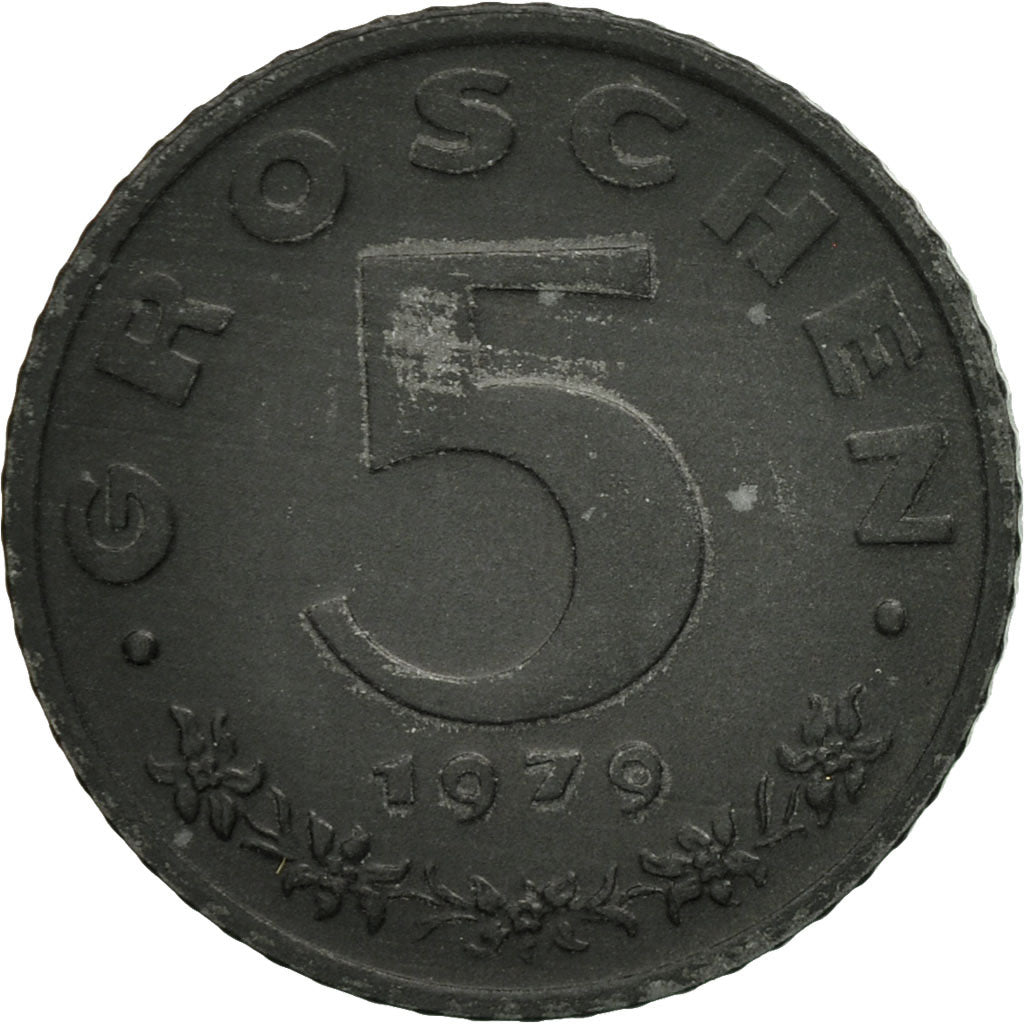 Coin, Austria, 5 Groschen, 1979, AU(55-58), Zinc, KM:2875