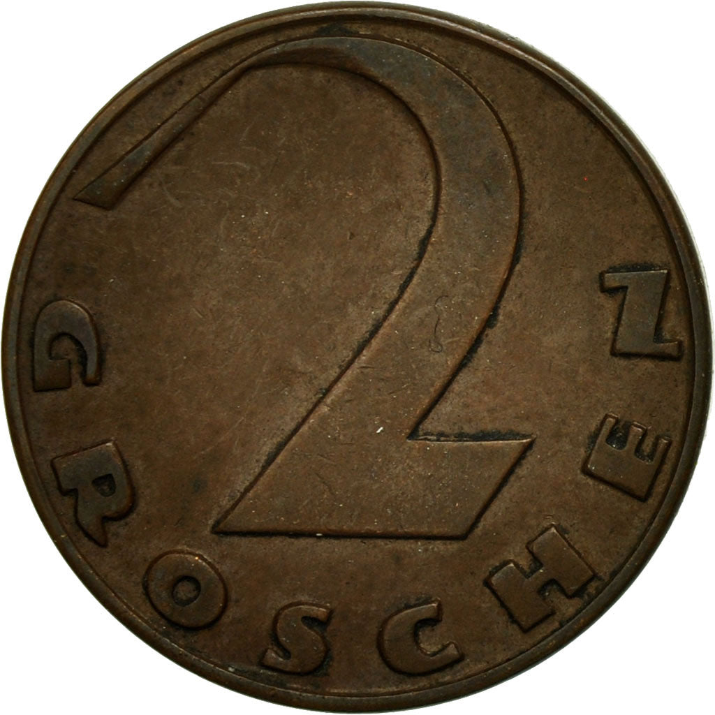 Munten, Oostenrijk, 2 Groschen, 1925, UNC-, Bronze, KM:2837
