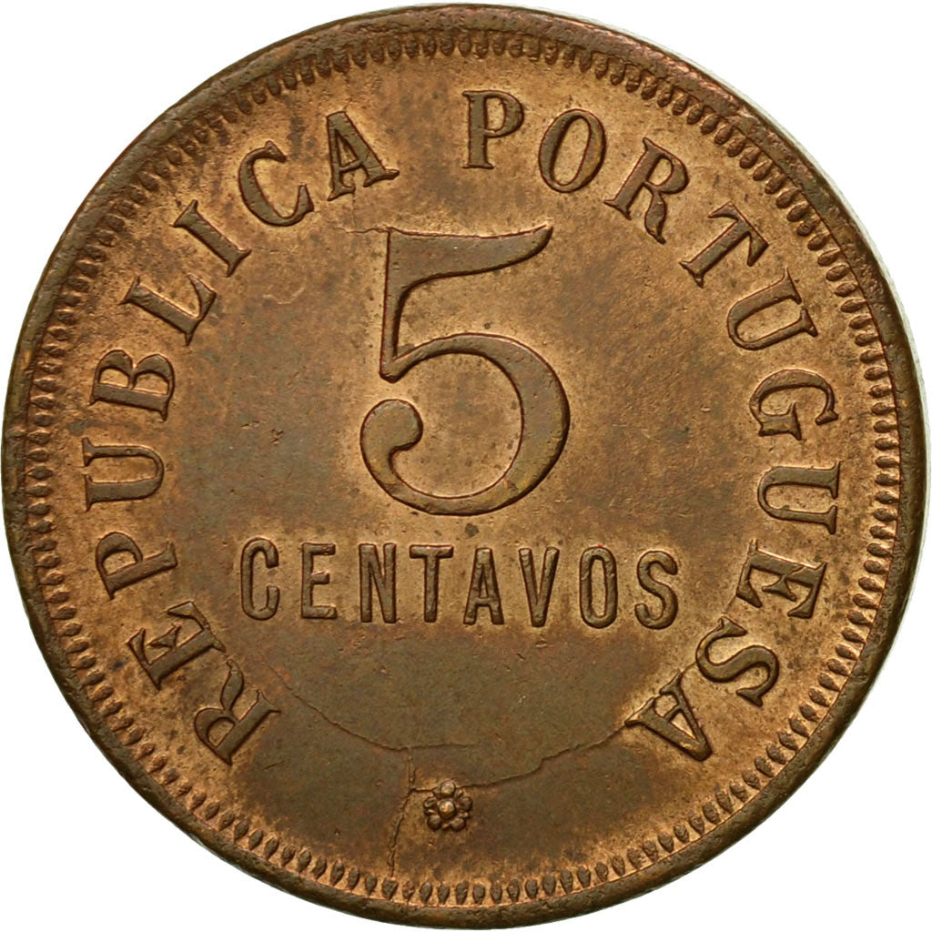 Coin, Angola, 5 Centavos, 1922, EF(40-45), Bronze, KM:62