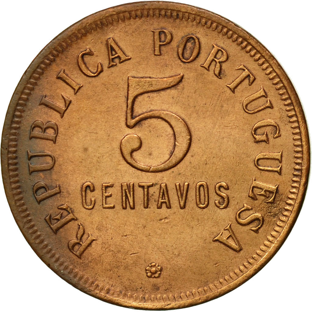 Coin, Angola, 5 Centavos, 1923, EF(40-45), Bronze, KM:62