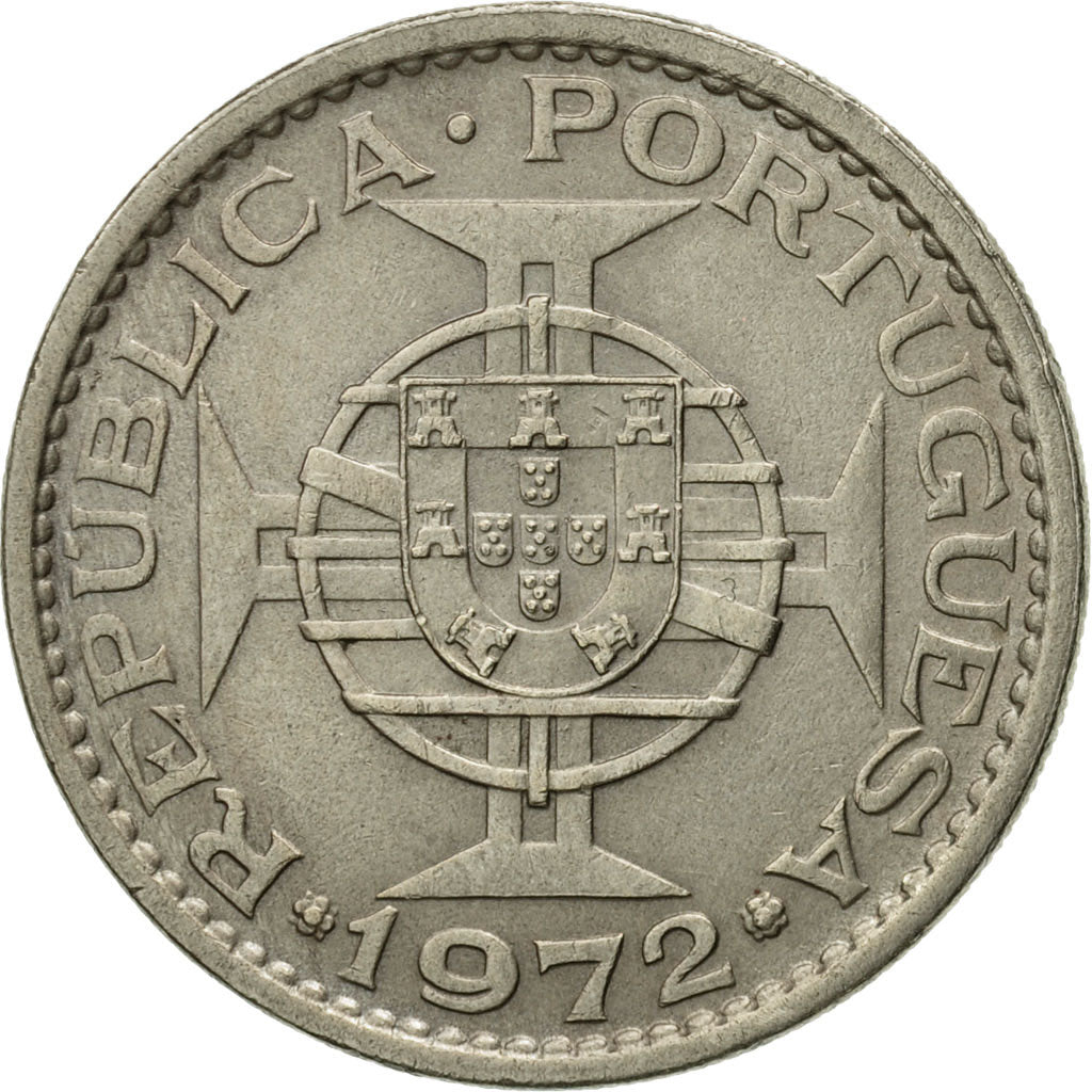 Coin, Angola, 5 Escudos, 1972, EF(40-45), Copper-nickel, KM:81