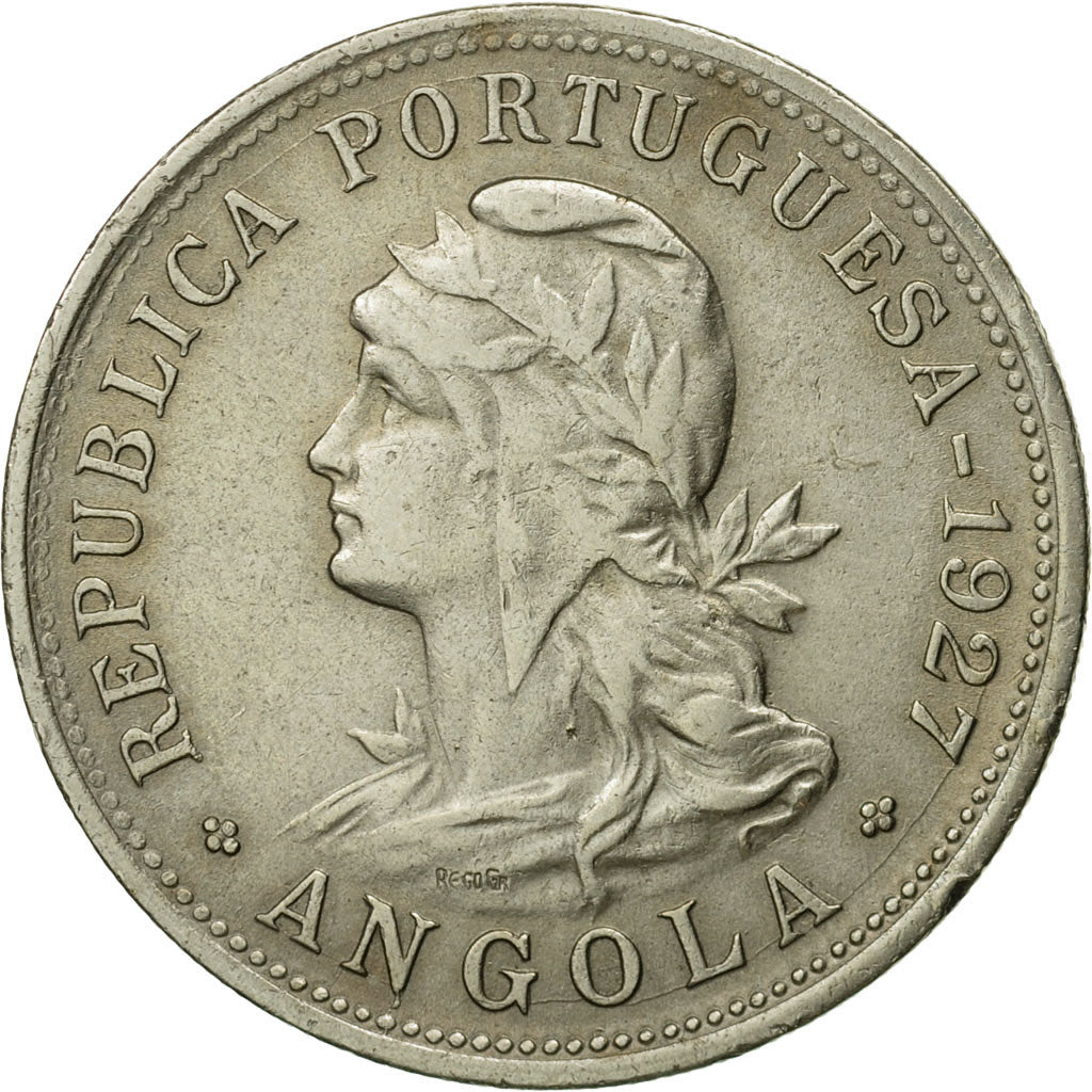 Coin, Angola, 50 Centavos, 1927, EF(40-45), Nickel-Bronze, KM:69