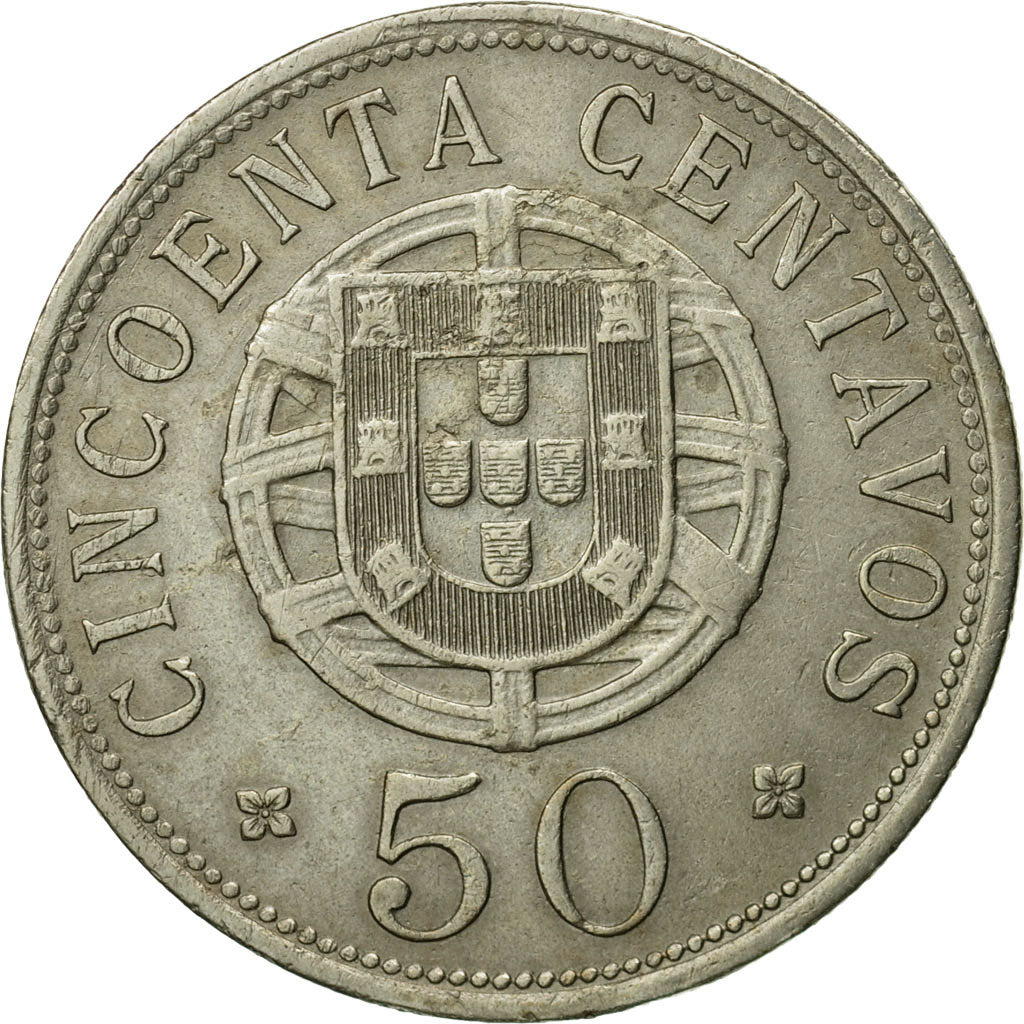 Coin, Angola, 50 Centavos, 1927, EF(40-45), Nickel-Bronze, KM:69