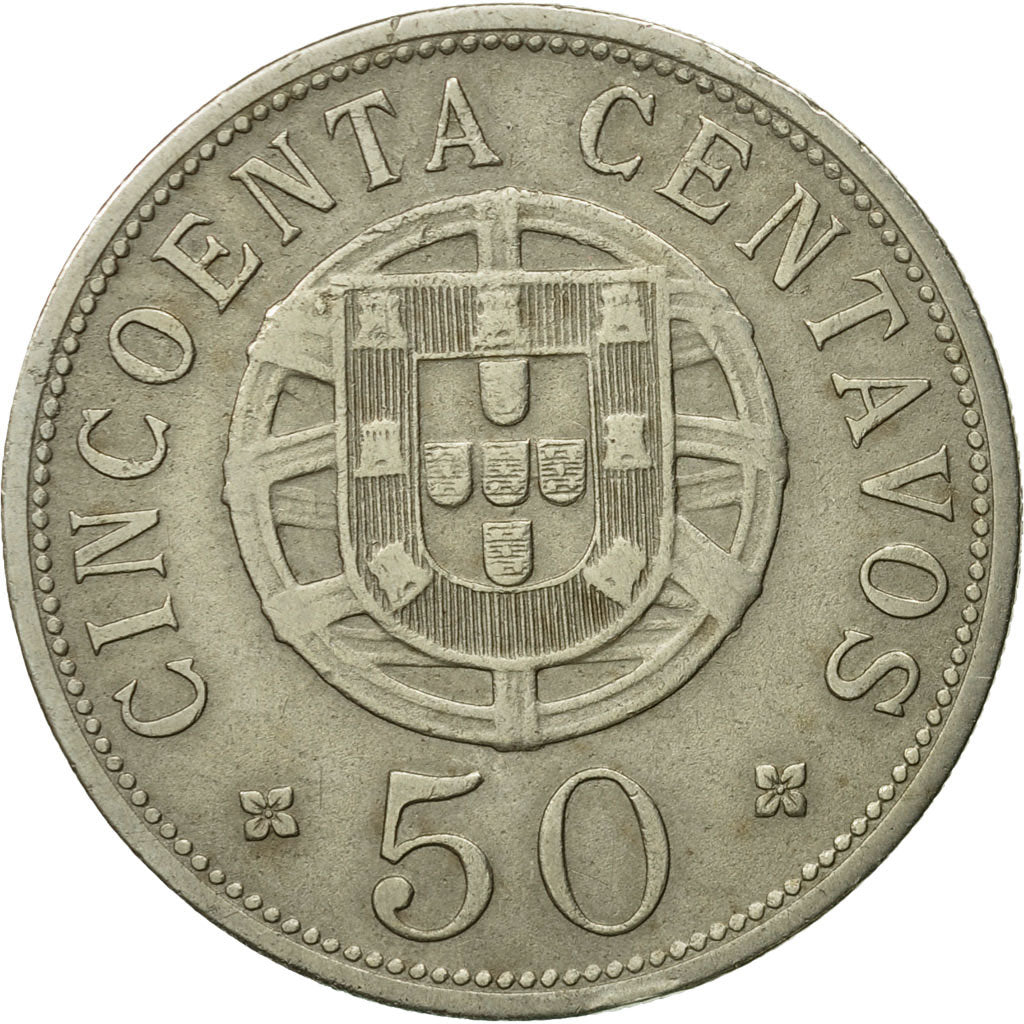 Coin, Angola, 50 Centavos, 1928, EF(40-45), Nickel-Bronze, KM:69